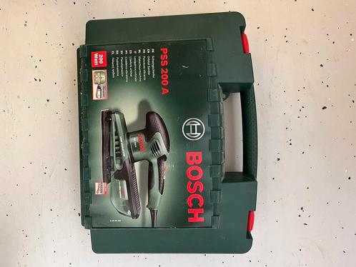 Bosch Schuurmachine PSS 200A met koffer, Doe-het-zelf en Verbouw, Gereedschap | Schuurmachines, Gebruikt, Vlakschuurmachine, Minder dan 600 watt