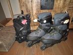 Skeelers met beschermers - complete set! (2x gebruikt), Gebruikt, Inline skates 5 wielen, Dames, Ophalen