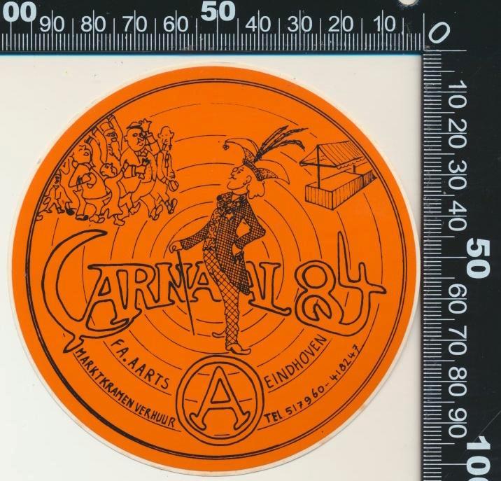 Sticker: Aarts Marktkramenverhuur - Eindhoven, Verzamelen, Stickers, Zo goed als nieuw, Bedrijf of Vereniging, Ophalen of Verzenden