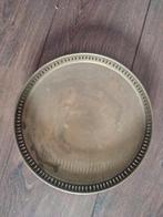Vintage Metalen Schaal met Rand, Ophalen of Verzenden
