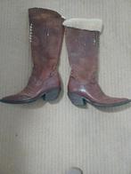 Ermanno Scervino leren Italiaanse vintage  laarzen, 38, Ophalen of Verzenden, Zo goed als nieuw, Bruin, Hoge laarzen
