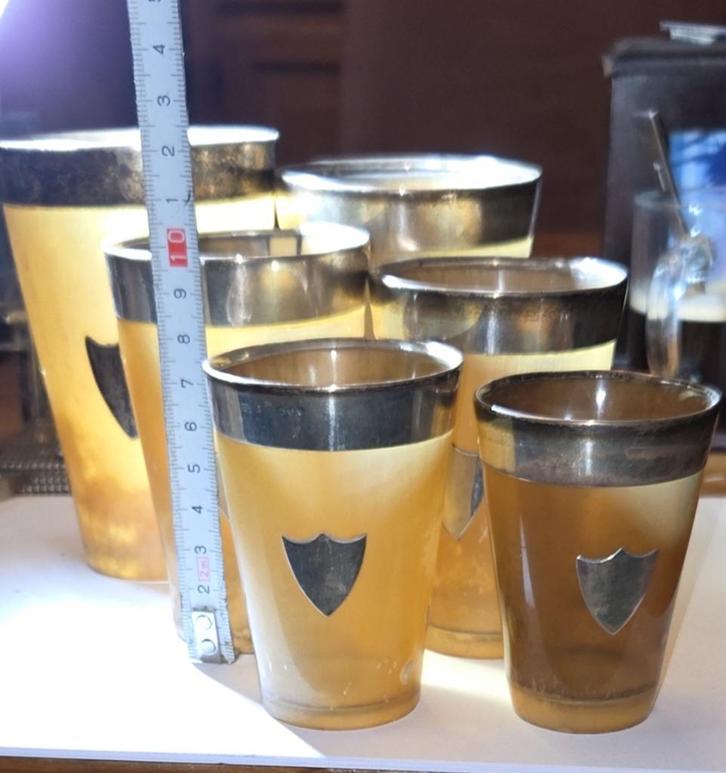 Zilveren set hoorn bekers/ maatbekers goed gemerkt, Antiek en Kunst, Antiek | Goud en Zilver, Zilver, Verzenden