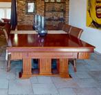 professioneel poolbiljart eiken en tevens eettafel, Sport en Fitness, Biljarten en Poolen, Ophalen, Zo goed als nieuw, Pooltafel