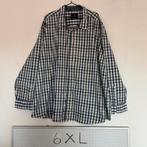 6XL Canda Overhemd Grijs-Blauw Raster Lange Mouwen, Blauw, Ophalen of Verzenden, Overige halswijdtes, Canda