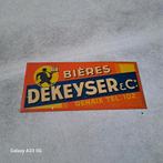 Blikken reclamebord bieres Dekeyser & Co, Ophalen of Verzenden, Gebruikt, Reclamebord, Plaat of Schild, Overige merken