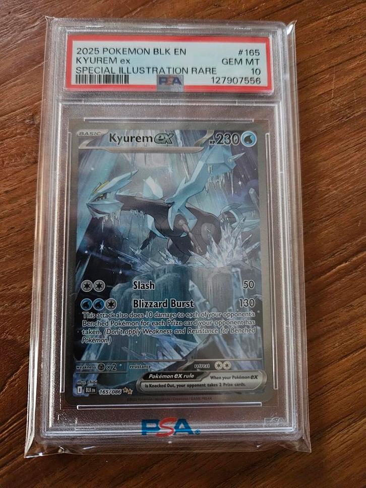 Pokémon Black Bolt Kyurem EX 165 PSA 10, Hobby en Vrije tijd, Verzamelkaartspellen | Pokémon, Nieuw, Ophalen of Verzenden