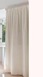 Gordijnen H230 overgordijnen roomwit, Huis en Inrichting, Stoffering | Gordijnen en Lamellen, Gebruikt, 200 cm of meer, Wit, Ophalen of Verzenden