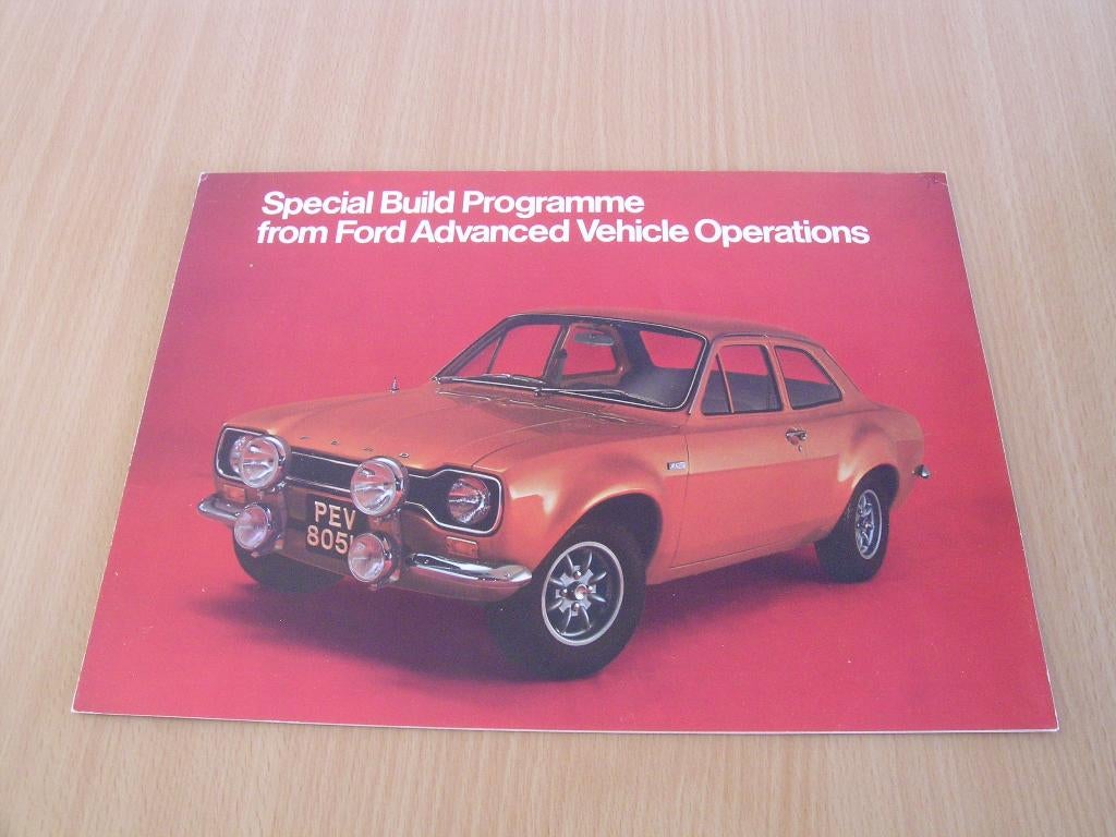 Ford Escort MK.1 AVO Special Build Programme Brochure, Ophalen of Verzenden, Gelezen, Ford