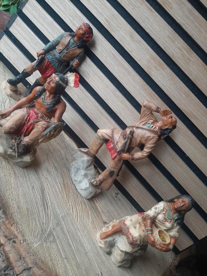 Antieke Indiaanse Beeldjes - Gedetailleerd, Antiek en Kunst, Kunst | Beelden en Houtsnijwerken, Ophalen of Verzenden