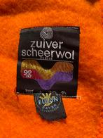 Vintage wollen deken, Gebruikt, Eenpersoons, Oranje, Ophalen of Verzenden