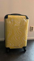 Leuke gele zomerse koffer/trolley/handbagagekoffer, Ophalen of Verzenden, Nieuw, Slot