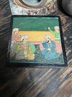 India handbeschilderd Indiase vintage doosje kistje, Gebruikt, Overige materialen, Minder dan 50 cm, Ophalen of Verzenden