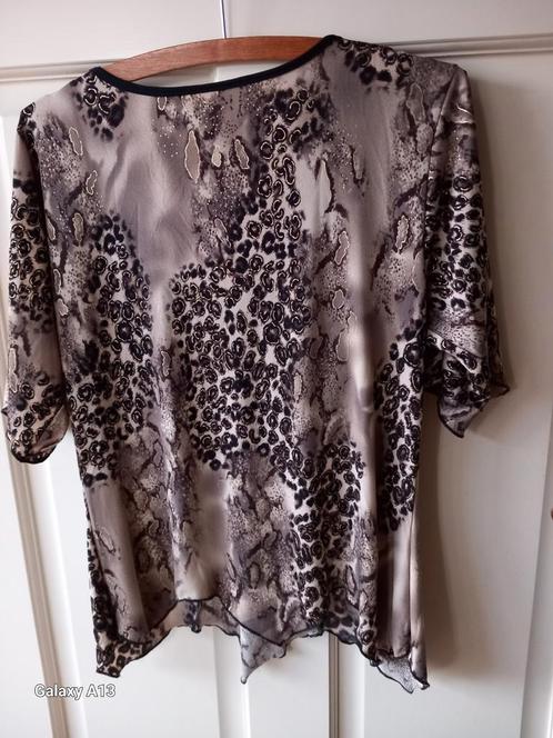 Top mt M, Kleding | Dames, Tops, Gedragen, Maat 38/40 (M), Beige, Korte mouw, Ophalen of Verzenden