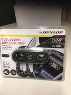 Dunlop 2x Autostopcontact en 2x USB aansluiting (nieuw), Ophalen of Verzenden, Nieuw