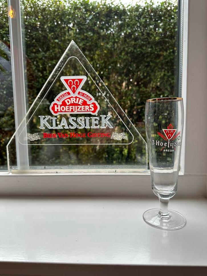 Drie Hoefijzers Bierglas, Verzamelen, Biermerken, Gebruikt, Ophalen