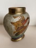 Vaasje  Messing Fazanten India 13 cm, Ophalen of Verzenden