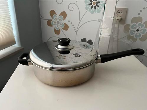 Hapjespan, merk Gero, Huis en Inrichting, Keuken | Potten en Pannen, Gebruikt, Koekenpan of Braadpan, Rvs, Ophalen of Verzenden