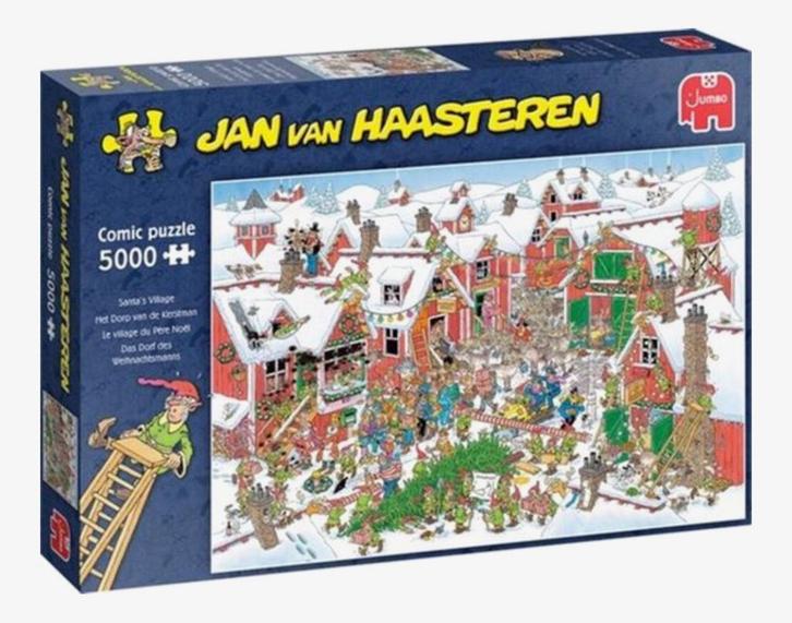 Jan van Haasteren - Het dorp van de kerstman - 5000 stukjes, Hobby en Vrije tijd, Denksport en Puzzels, Zo goed als nieuw, Legpuzzel