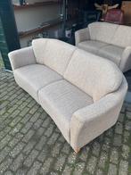 2 banken set – beige – goede conditie, Ophalen, Gebruikt, 75 tot 100 cm, Stof