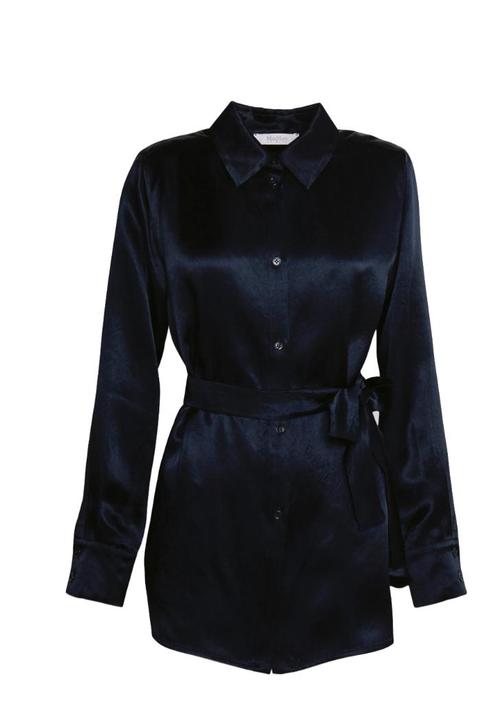 Maxmara Leisure blouse donkerblauw maat 38, Kleding | Dames, Blouses en Tunieken, Zo goed als nieuw, Maat 38/40 (M), Blauw, Ophalen of Verzenden