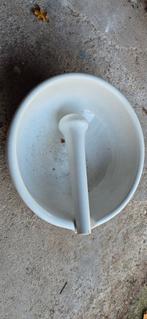 Vijzel wit porselein met stamper, Antiek en Kunst, Antiek | Gereedschap en Instrumenten, Ophalen