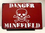 Danger Minefield metalen bord (Old Look), Amerika, Overige typen, Ophalen of Verzenden, Pand50