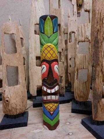 Totempaal 1M Ananas - Hout beschikbaar voor biedingen
