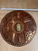 Antieke Koperen Wandplaat met Uniek Design, Ophalen, Koper