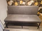 Leuk antraciet bankje., Huis en Inrichting, Banken | Sofa's en Chaises Longues, Ophalen, Gebruikt, Tweepersoons, Minder dan 150 cm