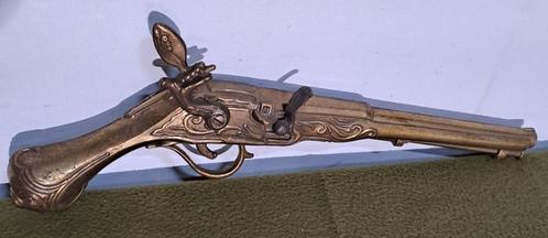 Vintage koperen / messing musket / replica Flintlock Brev, Antiek en Kunst, Antiek | Koper en Brons, Koper, Ophalen of Verzenden