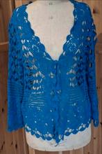 Bohemian vest gehaakt sale, Ophalen of Verzenden, Nieuw, Maat 42/44 (L), Blauw