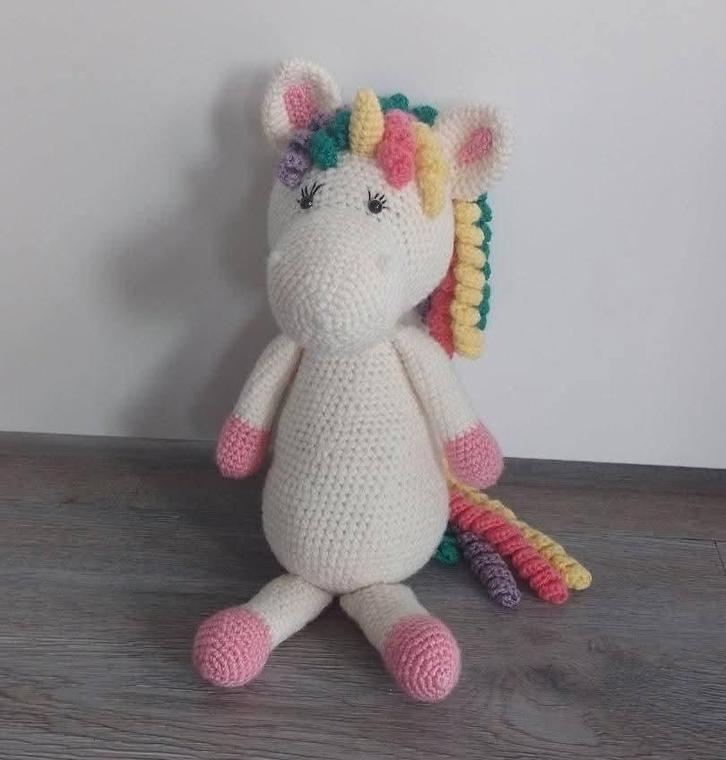Eenhoorn knuffel gehaakt nieuw, Kinderen en Baby's, Speelgoed | Knuffels en Pluche, Nieuw, Overige typen, Ophalen of Verzenden