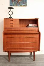 Deens jaren 50 teakhouten kast secretaire mid century design, Gebruikt, -, Deens mid century design, Ophalen of Verzenden