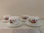 Arcopal France kop en schotel, bloemen print, set Provincial, Antiek en Kunst, Ophalen of Verzenden