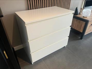 IKEA MALM LADEKAST WIT 3 LADES beschikbaar voor biedingen