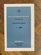 Prijslijst Mercedes-Benz personenwagens januari 1973, Zo goed als nieuw, Mercedes-Benz, Mercedes, Ophalen of Verzenden