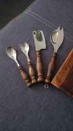 Houten bestekset met bordje, borrelplank, Ophalen of Verzenden, Hout