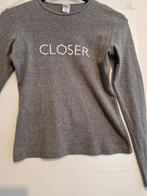 Kort grijs t-shirt met tekst van het merk Bella., Maat 38/40 (M), Ophalen of Verzenden, Zo goed als nieuw, Lange mouw
