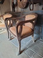 2 Stoere houten landelijke armstoelen fauteuil, Huis en Inrichting, Ophalen, Nieuw, Bruin