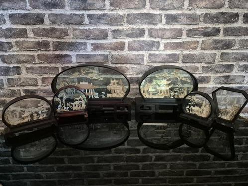 Vintage Chinese diorama's volkskunst, Antiek en Kunst, Antiek | Woonaccessoires, Ophalen of Verzenden