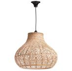 Lampenkap bruin bamboe 47cm doorsnee, Huis en Inrichting, Lampen | Hanglampen, Ophalen, Zo goed als nieuw, Minder dan 50 cm