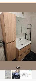 Badkamerkast en spiegelkast combinatie, Ophalen, 100 tot 150 cm, 50 tot 100 cm, 25 tot 50 cm