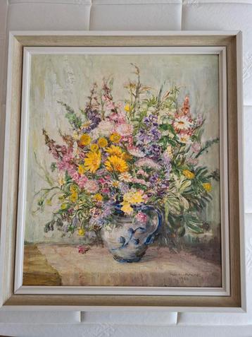 Schilderij bloemen in vaas beschikbaar voor biedingen