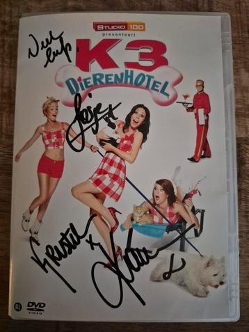 Dvd "Dierenhotel" van K3 met ECHTE handtekeningen beschikbaar voor biedingen
