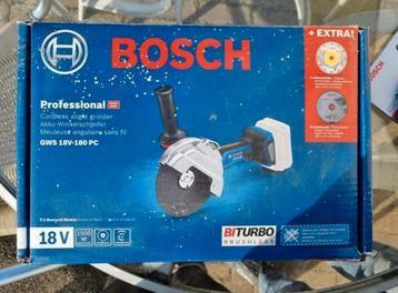 Haakse Slijper Bosch GWS 18V-180P NIEUW in doos beschikbaar voor biedingen