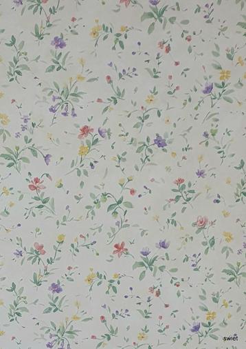 7892 Vintage retro oud barok bloemetjes behang behangpapier  beschikbaar voor biedingen