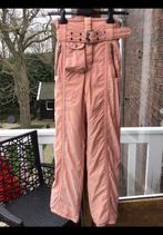 Skibroek, sneeuwbroek, zalm kleur / oranje, maat 34 met riem, Ophalen of Verzenden