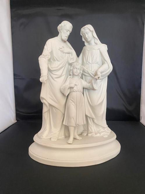 Biscuit porselein heilige drie eenheid devotie Maria Jezus, Antiek en Kunst, Antiek | Religie, Ophalen of Verzenden