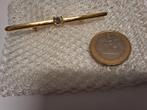 Vintage Goudkleurige Broche met Steentje, Sieraden, Tassen en Uiterlijk, Broches, Overige materialen, 4 tot 7 cm, Gebruikt, Ophalen of Verzenden