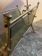 Vintage messing lectuurbak met rookglas onyx marmer, Huis en Inrichting, Ophalen, Gebruikt
